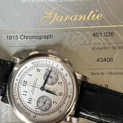 A. Lange & Söhne 1815 401.026 39.5mm White gold Silver