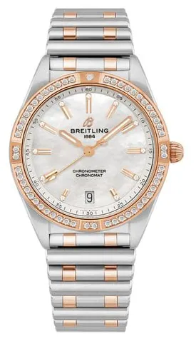 Breitling Chronomat U10380591A2U1 36mm Yellow gold and Stainless steel White