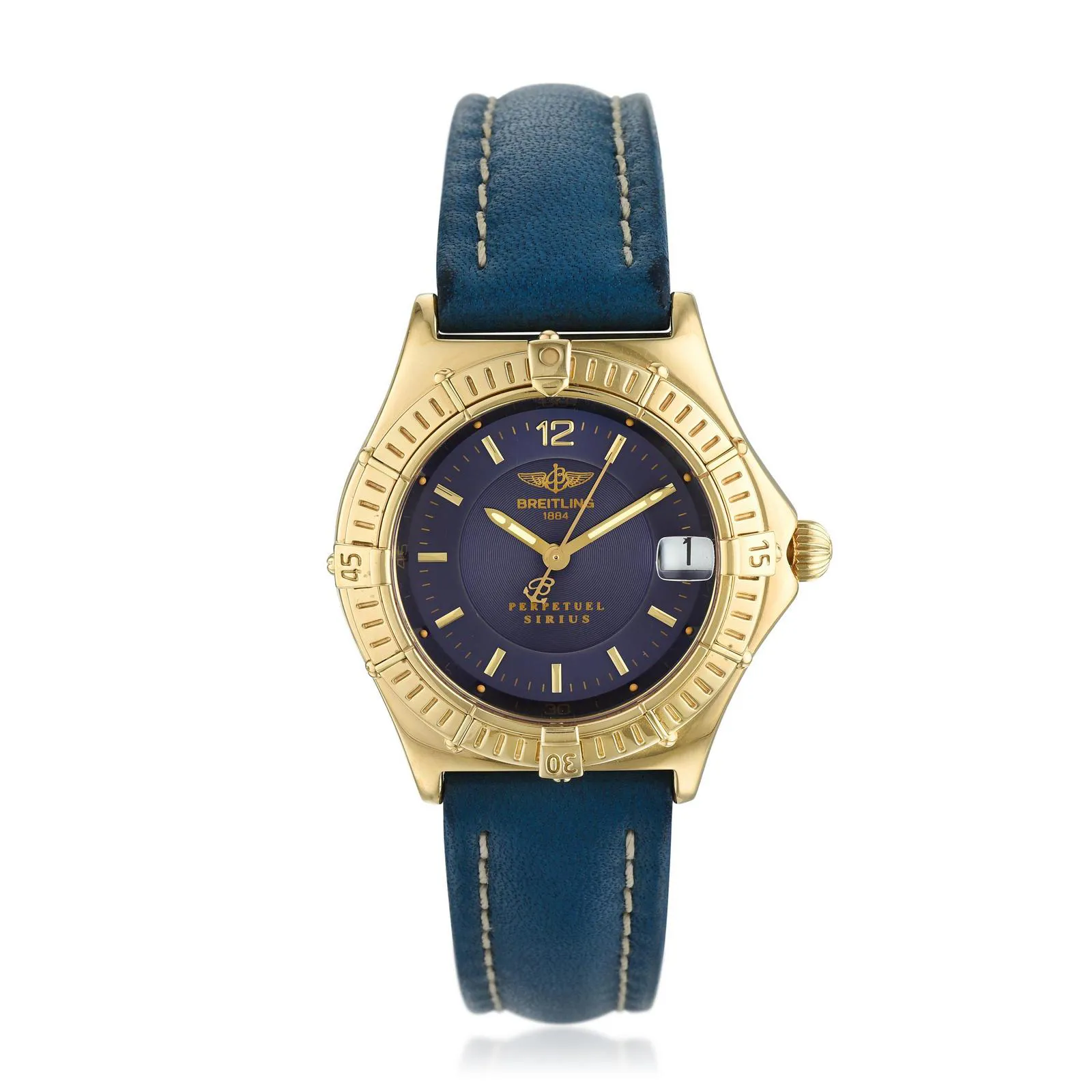 Breitling Perpetual Sirius 30mm Yellow gold Blue
