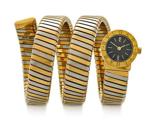 Bulgari Serpenti BB191T 19mm White gold and Yellow gold Black