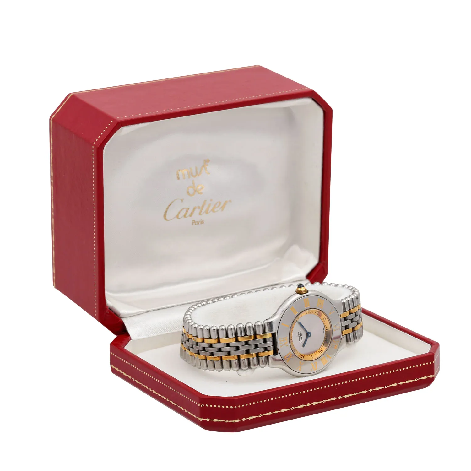 Cartier Must 21 1330 31mm Yellow gold and stainless steel Silver 6