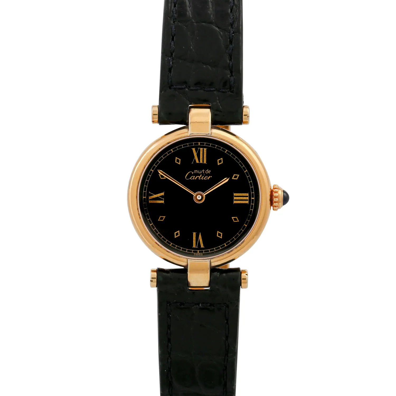 Cartier Must 21 590004 24mm Yellow gold Black