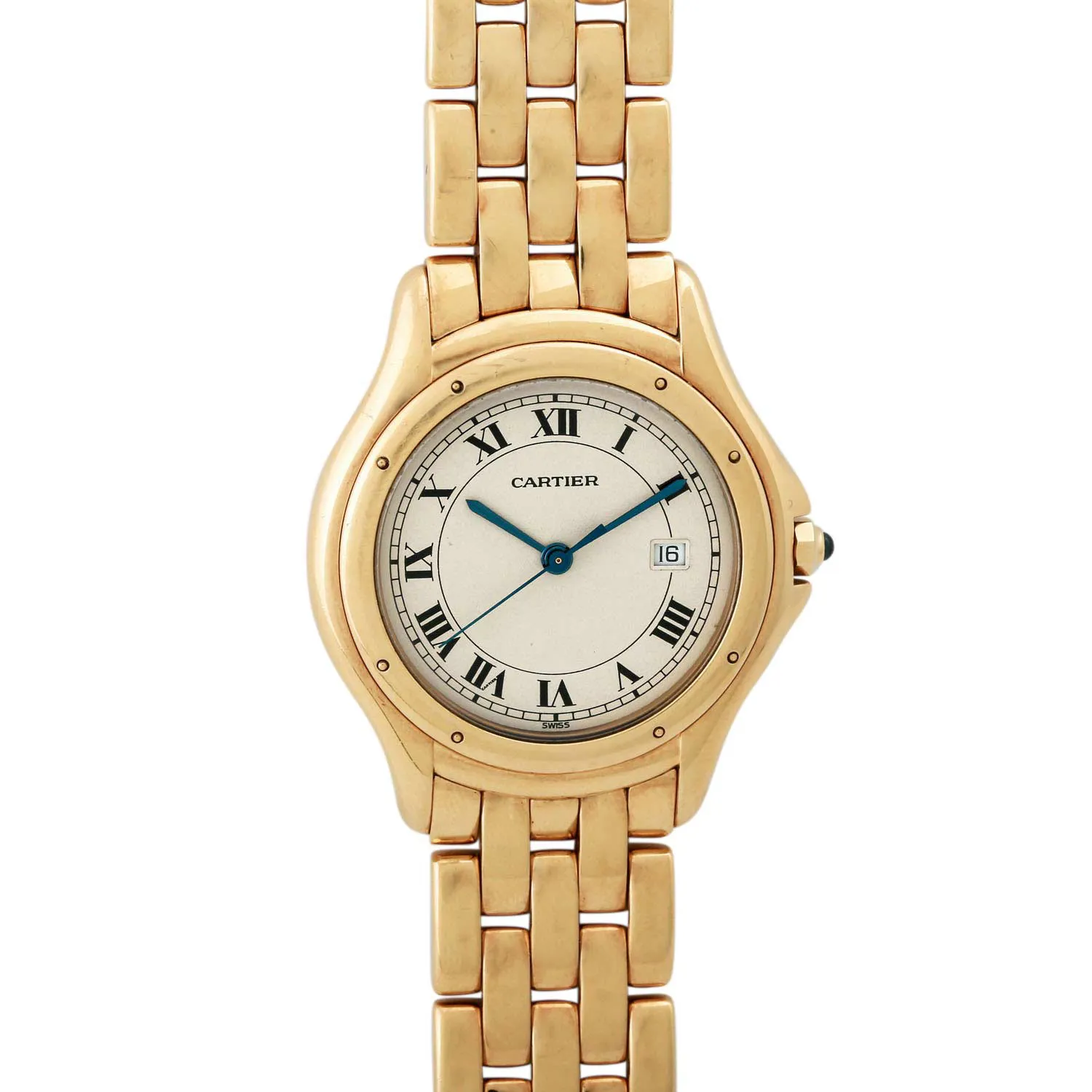 Cartier Cougar 887904 33mm Yellow gold Cream