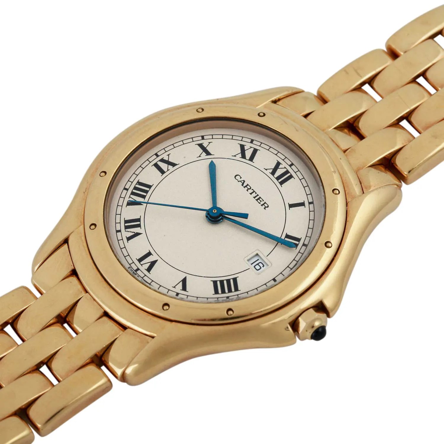 Cartier Cougar 887904 33mm Yellow gold Cream 2