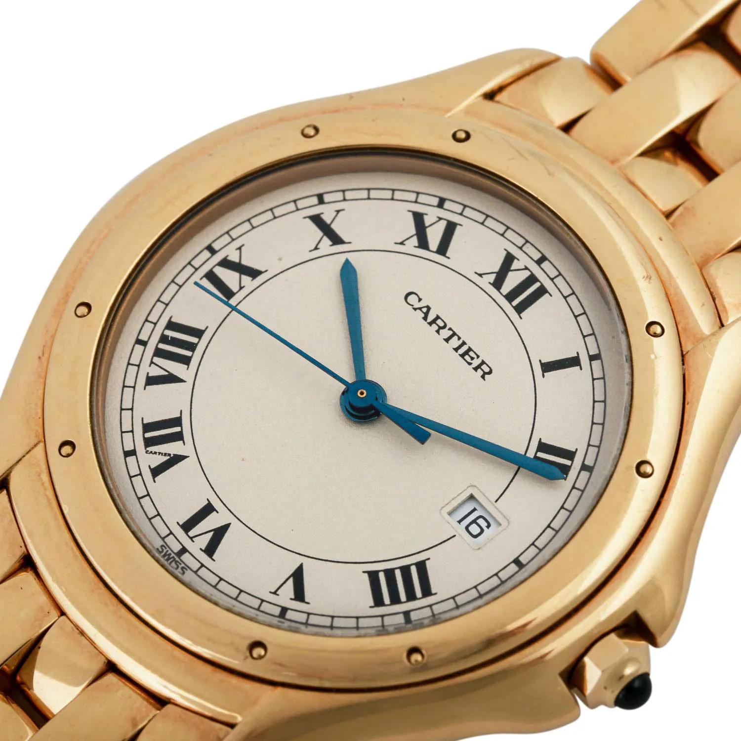 Cartier Cougar 887904 33mm Yellow gold Cream 3