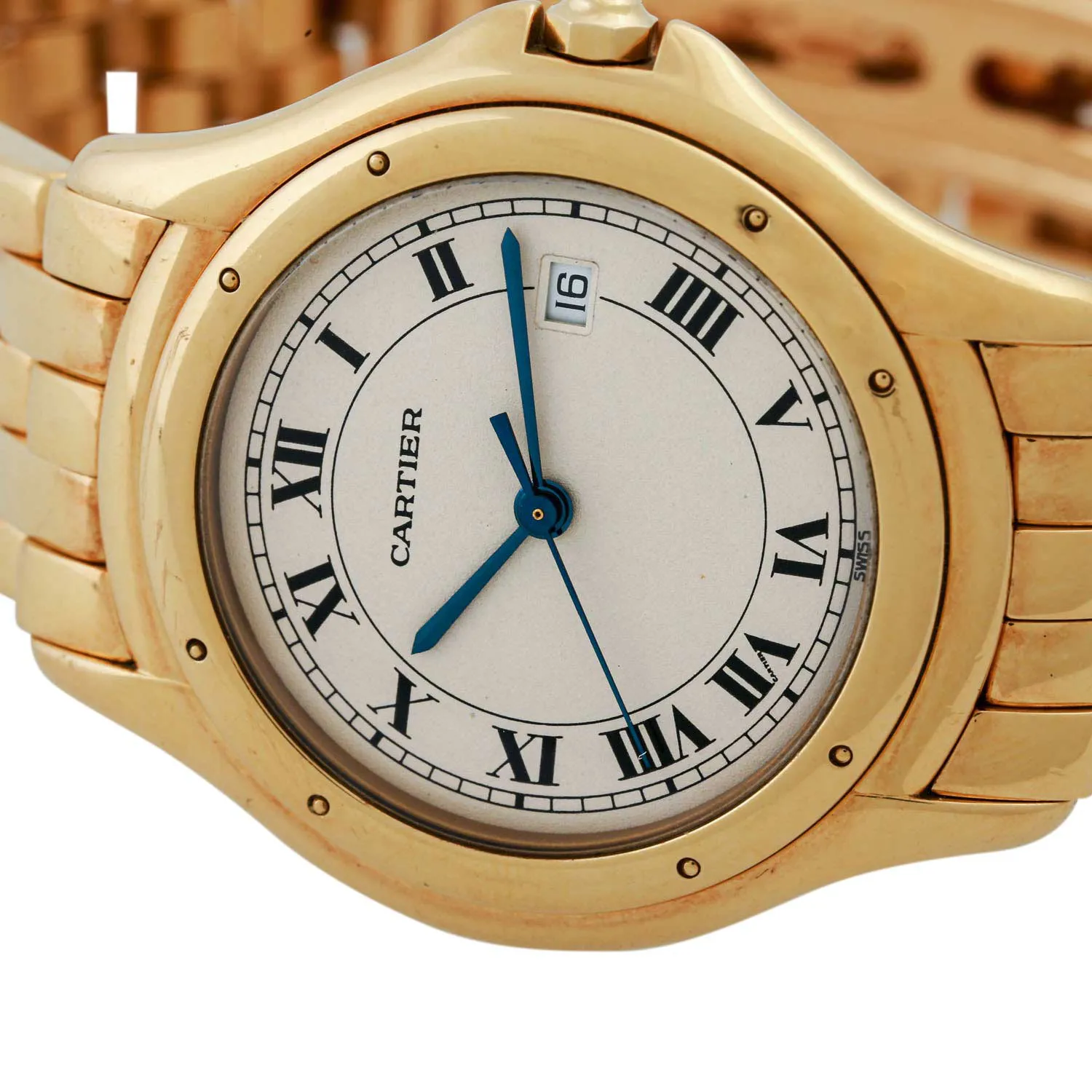 Cartier Cougar 887904 33mm Yellow gold Cream 6