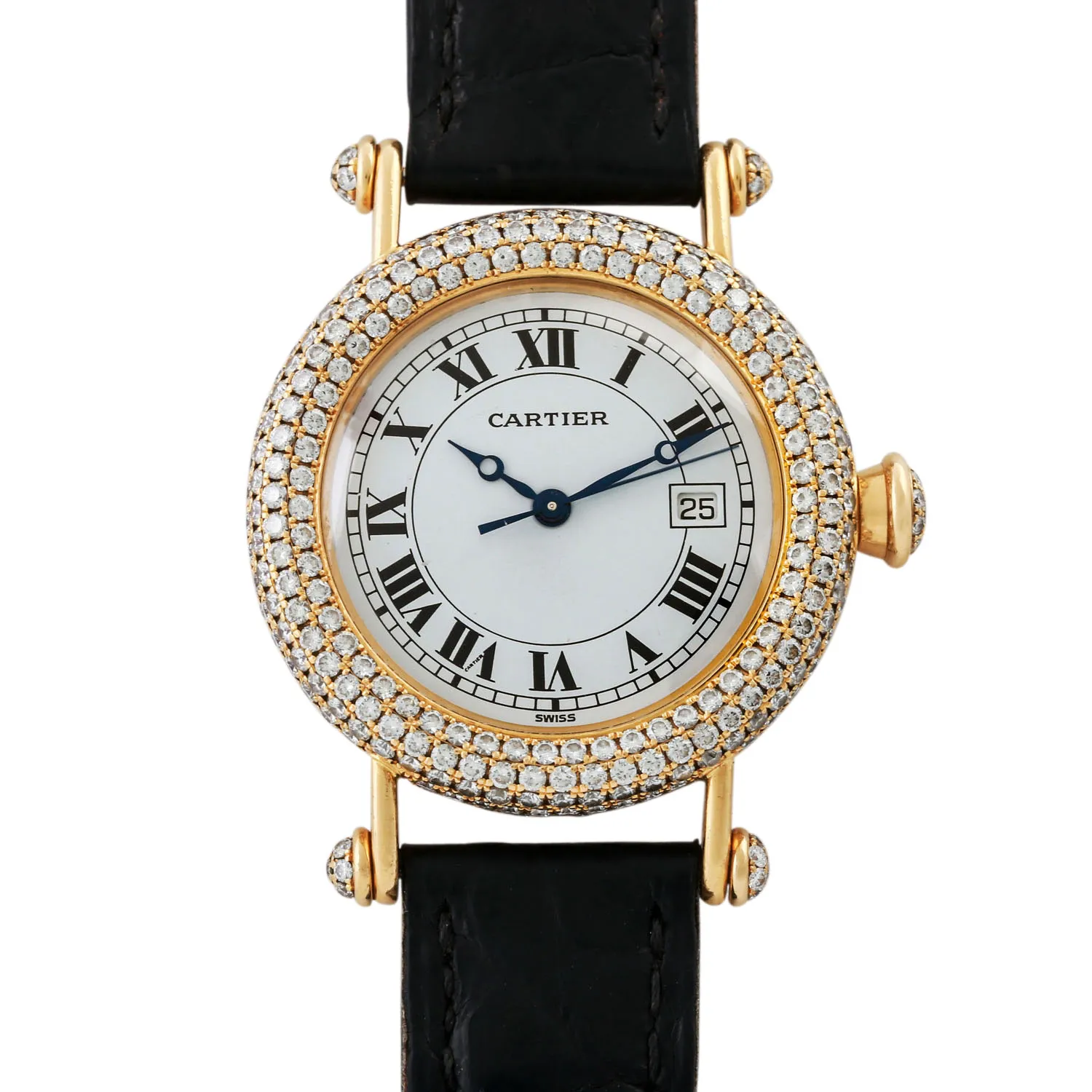 Cartier Diabolo 1430-0 32mm Yellow gold White