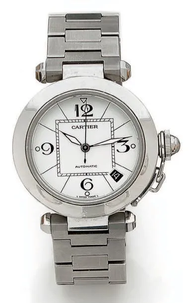 Cartier Pasha 2324 35mm Stainless steel White