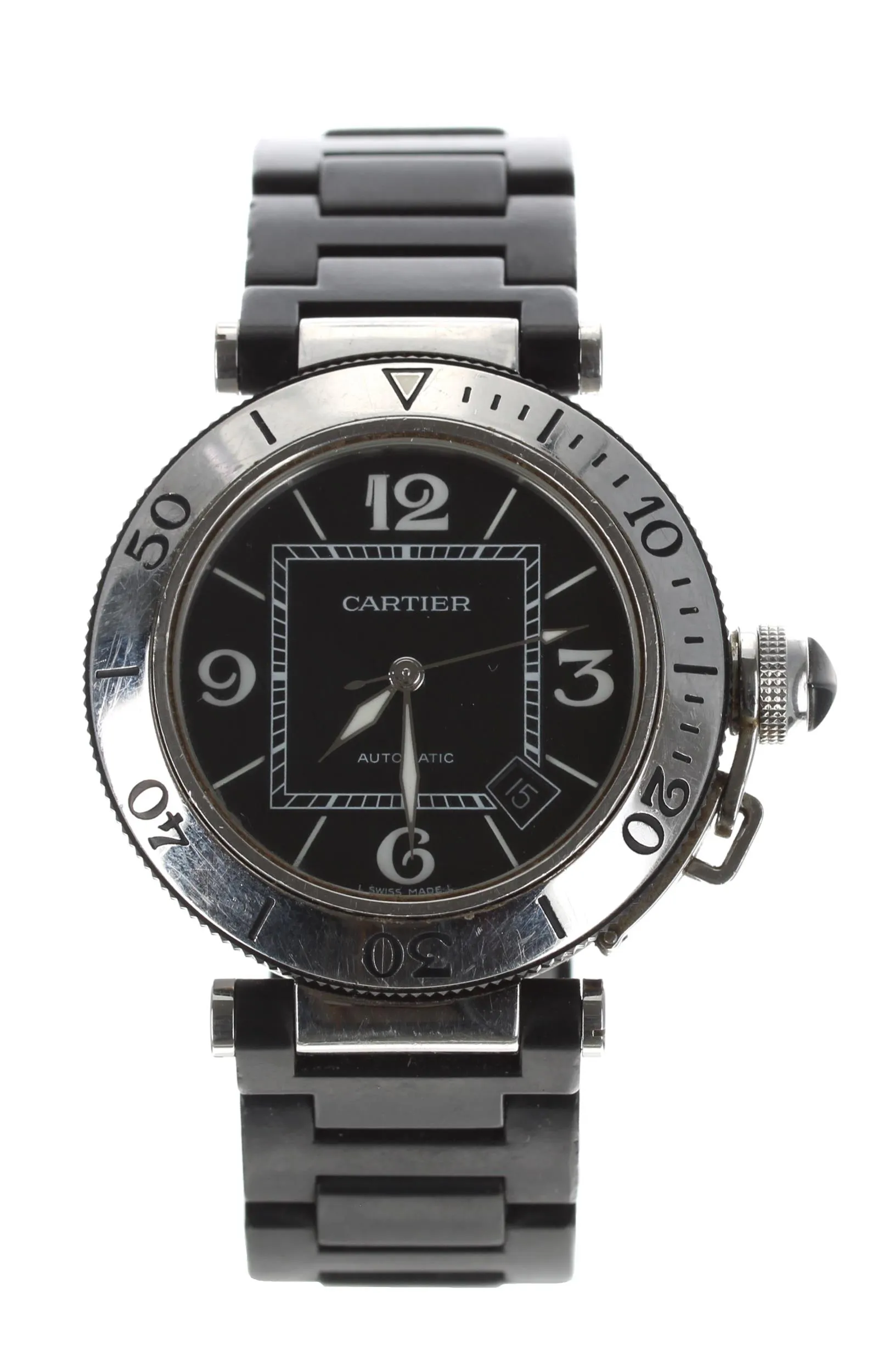 Cartier Pasha 2790 41mm Stainless steel Black