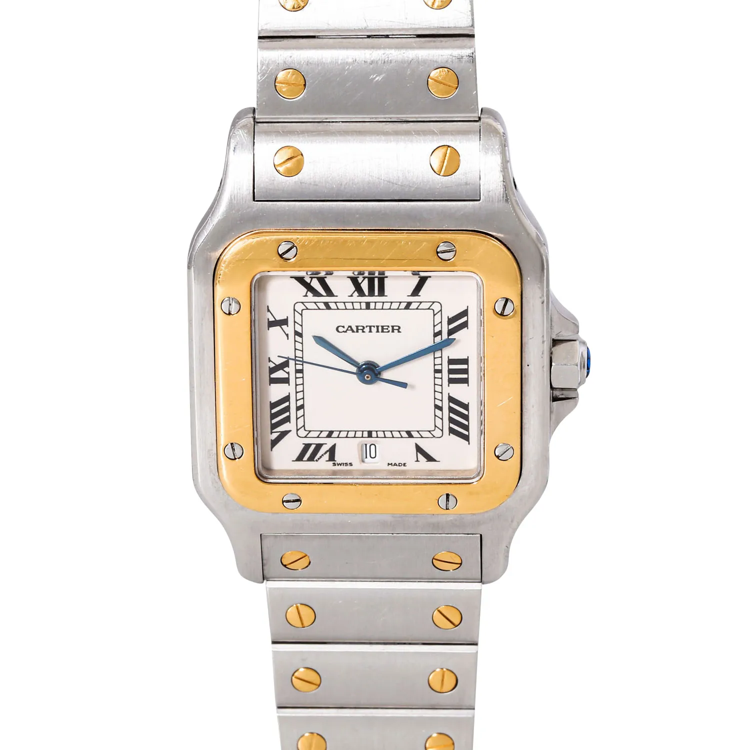 Cartier Santos 187901 29mm Yellow gold and Stainless steel White