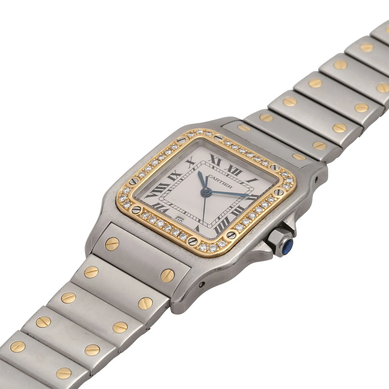 Cartier Santos 187901 29mm Yellow gold and Stainless steel White 3