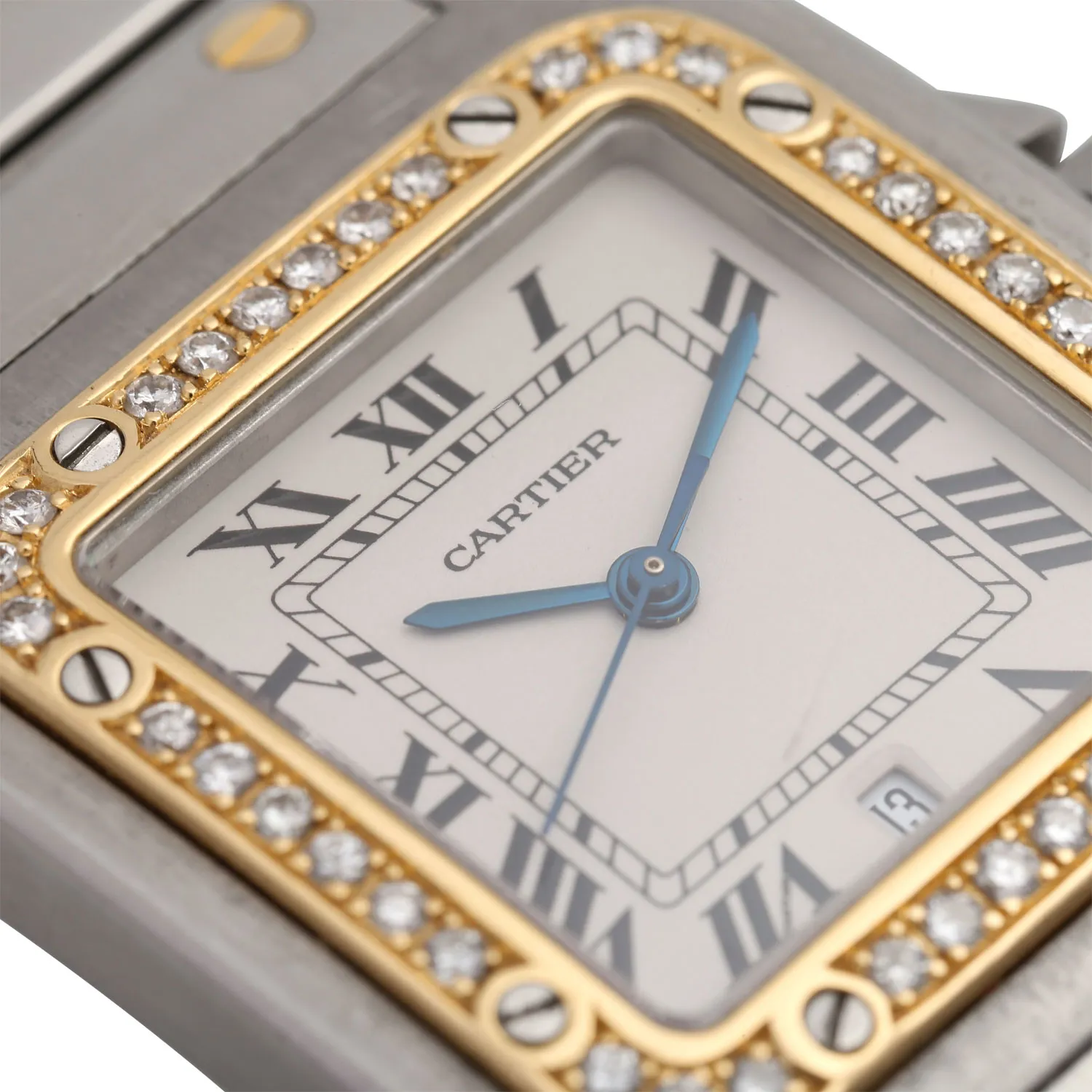 Cartier Santos 187901 29mm Yellow gold and Stainless steel White 4