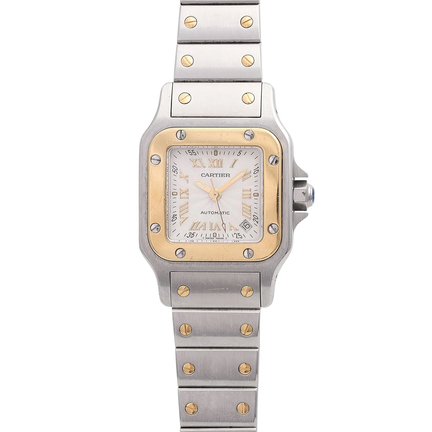 Cartier Santos 2423 Yellow gold and Stainless steel Silver