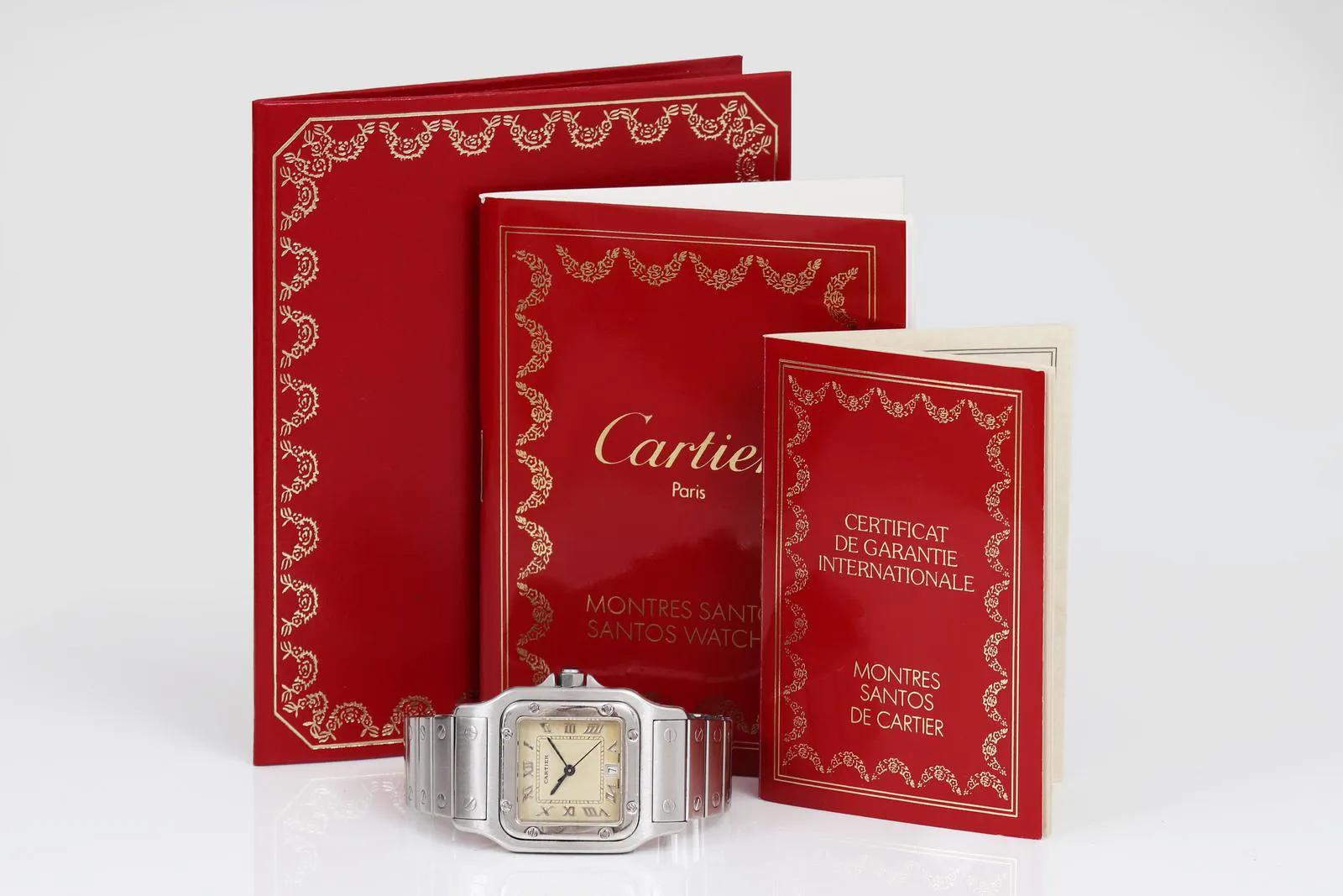 Cartier Santos 1564 29mm Stainless steel Cream 1