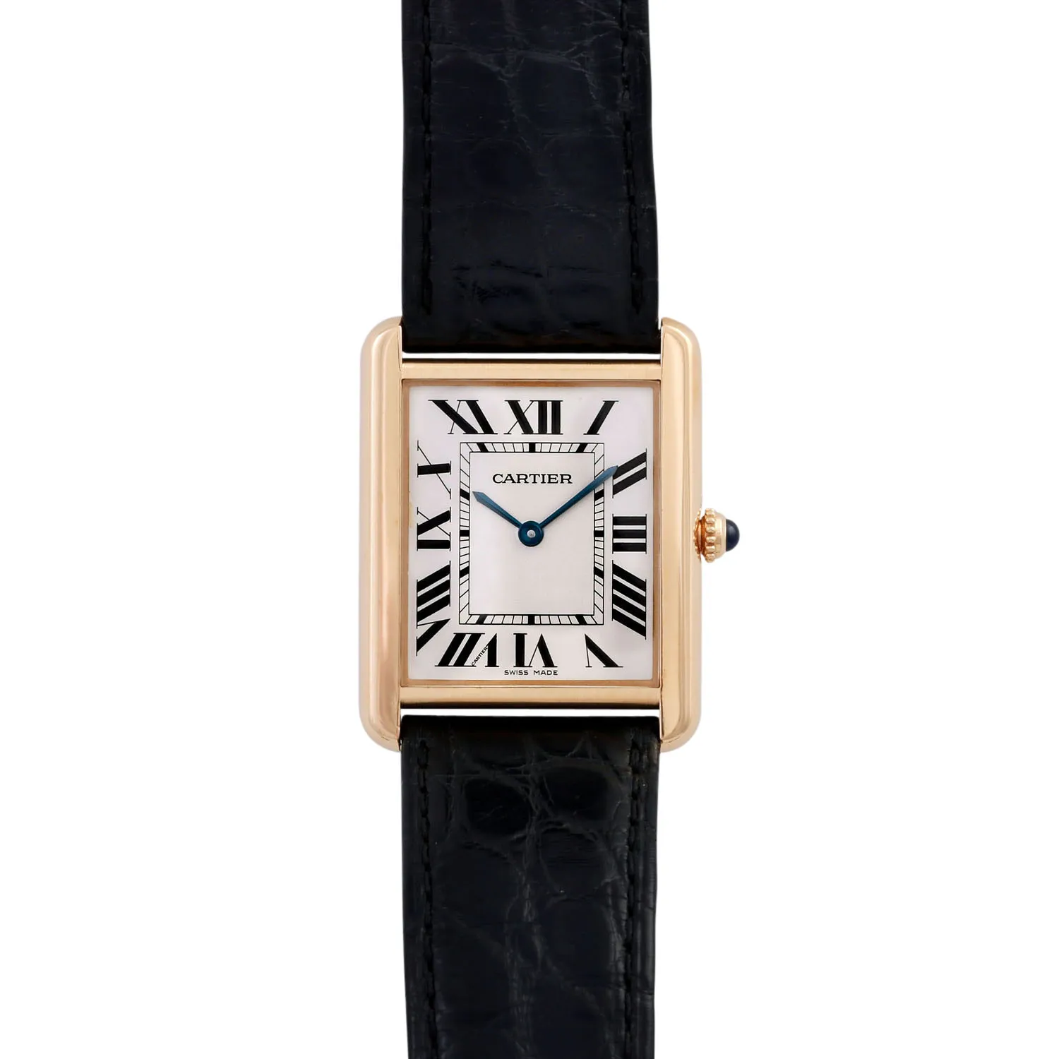 Cartier Tank W1018855. 27mm Yellow gold White