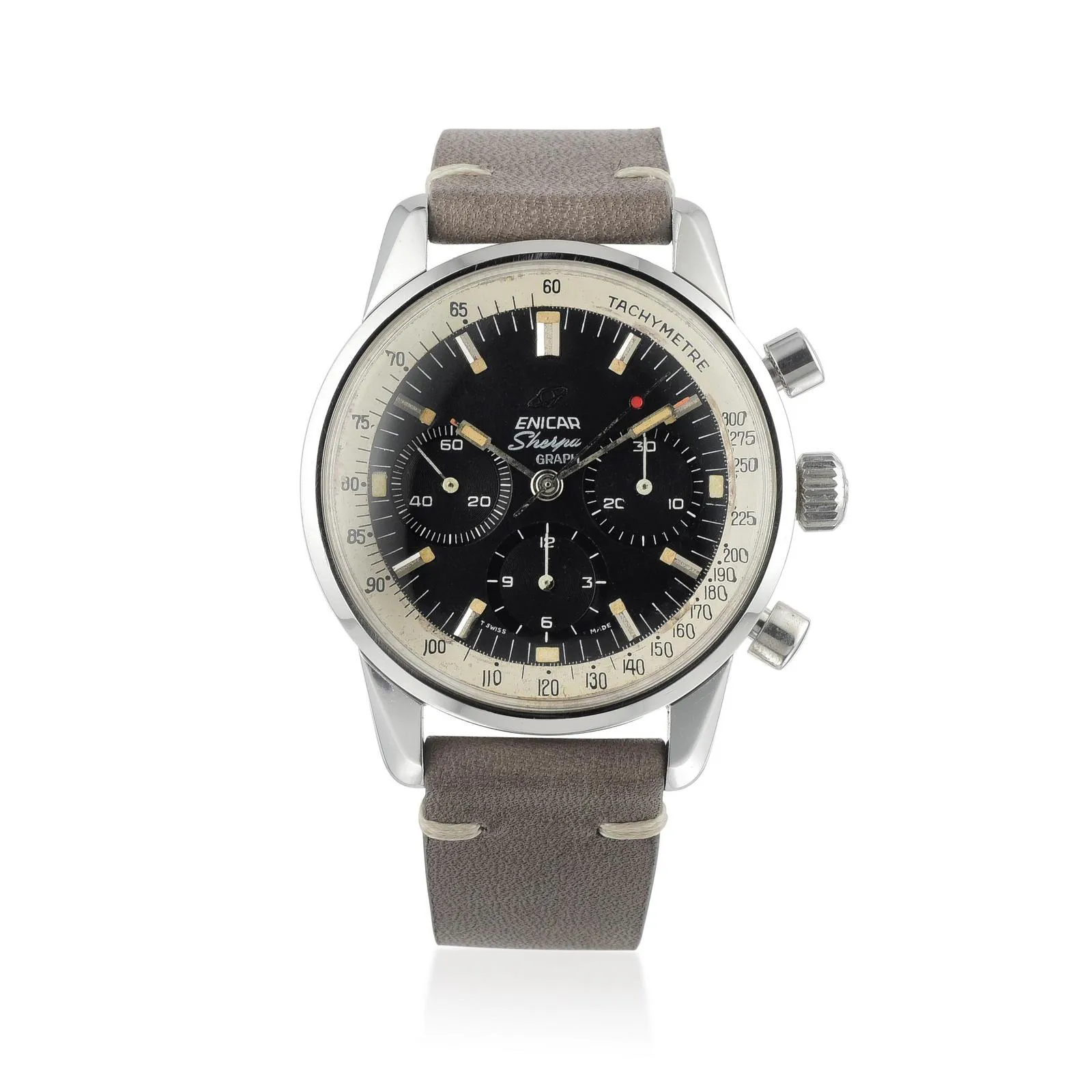 Enicar Sherpa 40mm Stainless steel Black