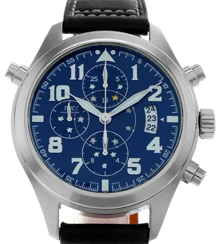 IWC Pilot Double Chronograph IW371807 44mm Stainless steel Blue