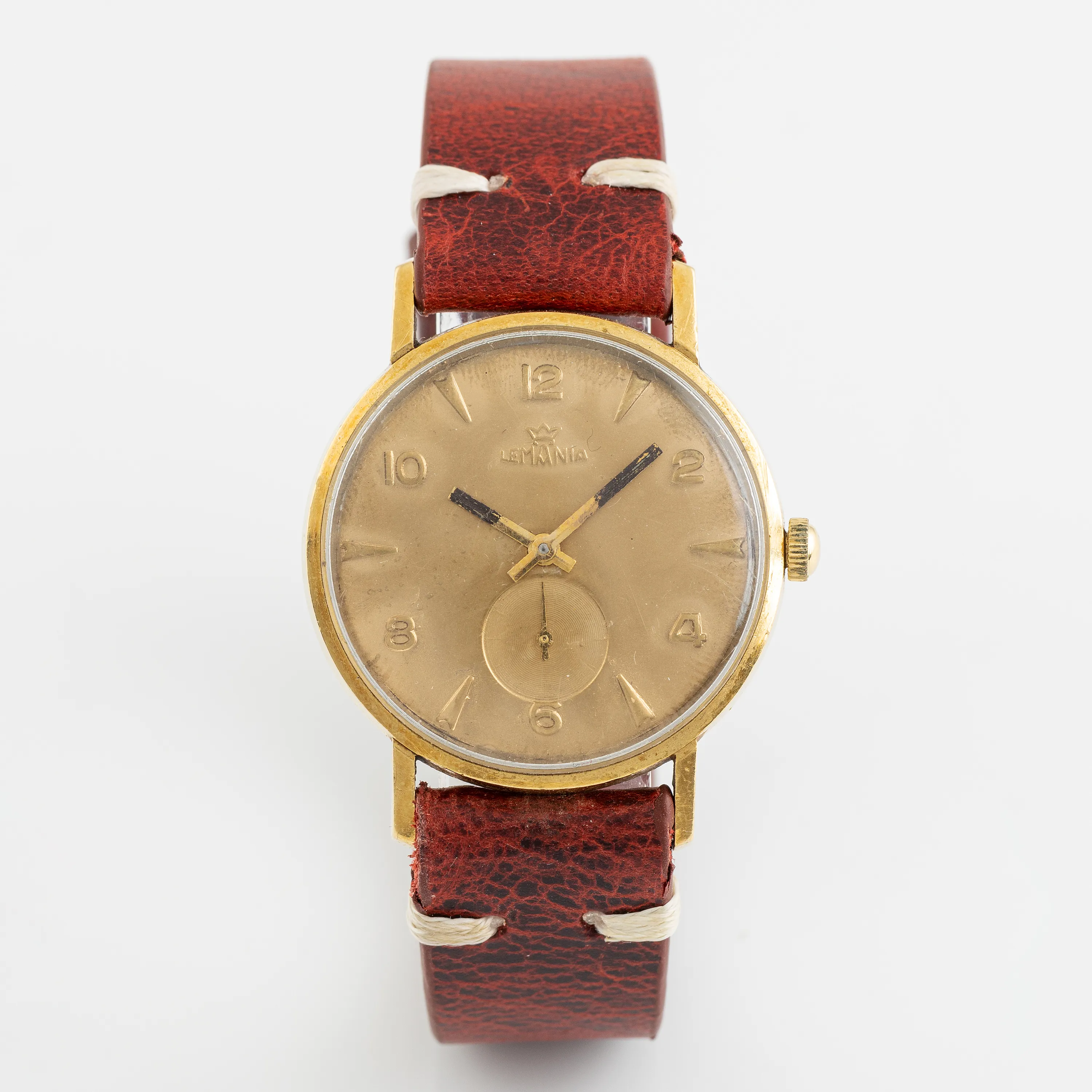 Lemania 34mm Yellow gold Champagne