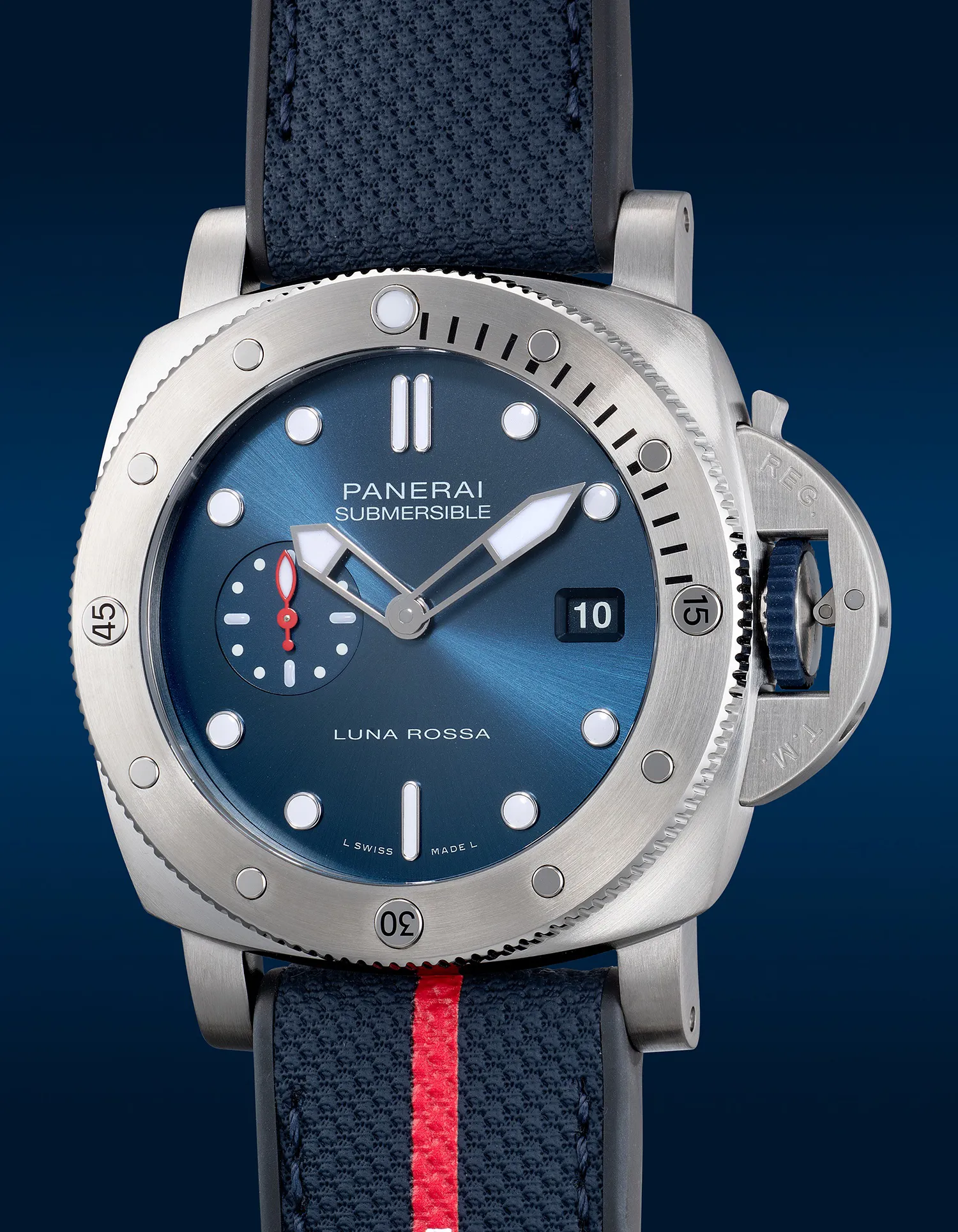 Panerai Submersible PAM 01391 44mm Stainless steel Blue