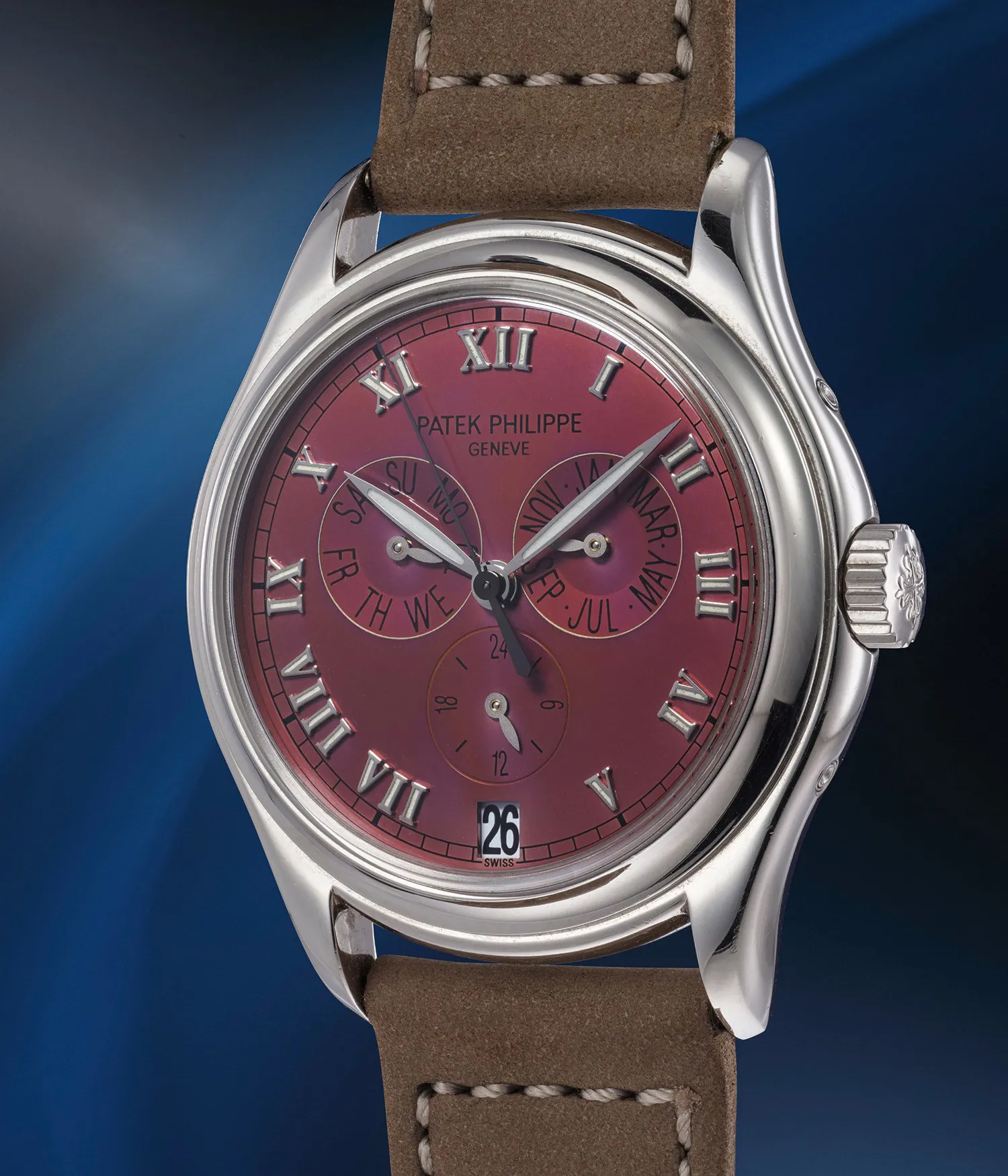 Patek Philippe Annual Calendar 5035 37mm White gold Burgundy