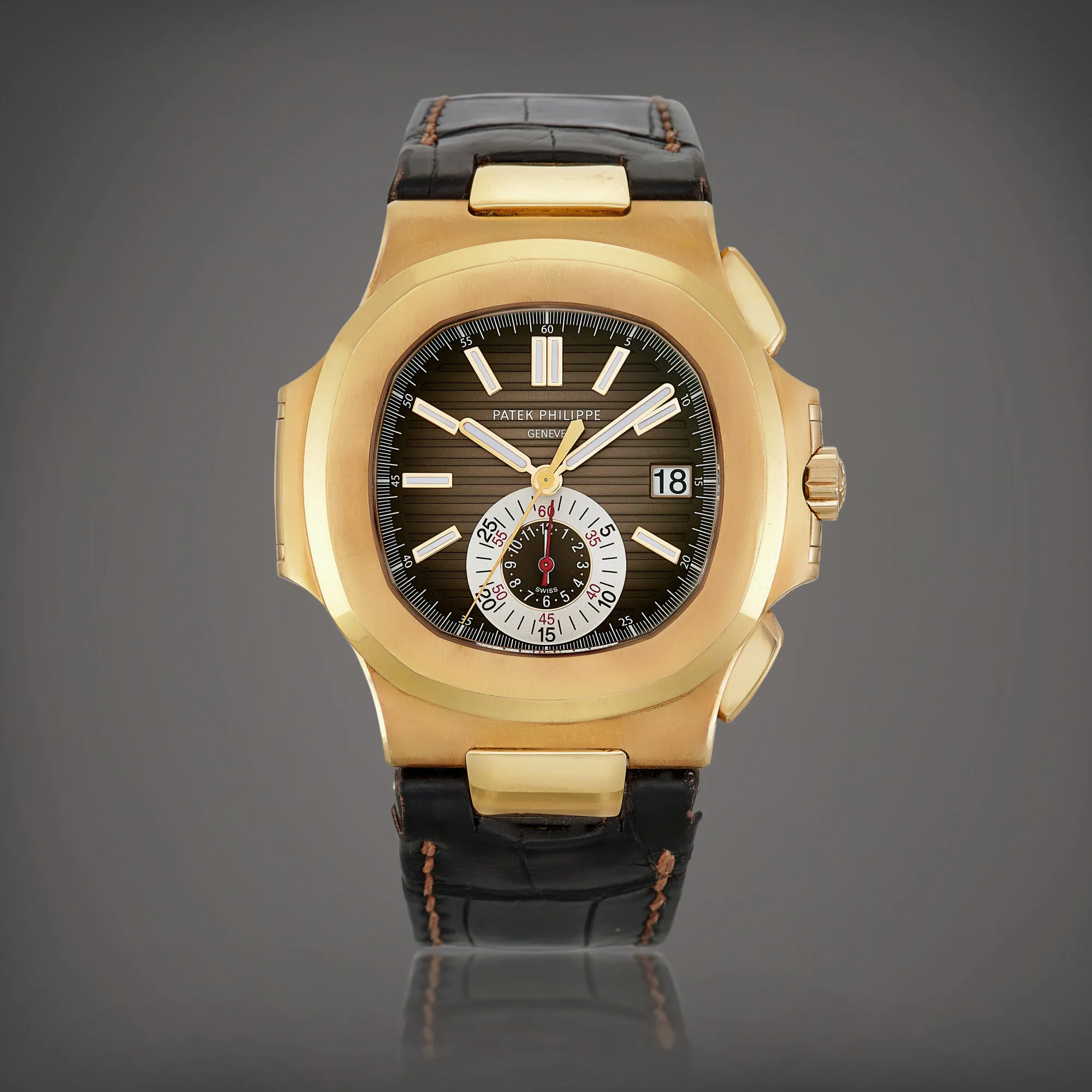 Patek Philippe Nautilus 5980 40.5mm Rose gold Brown