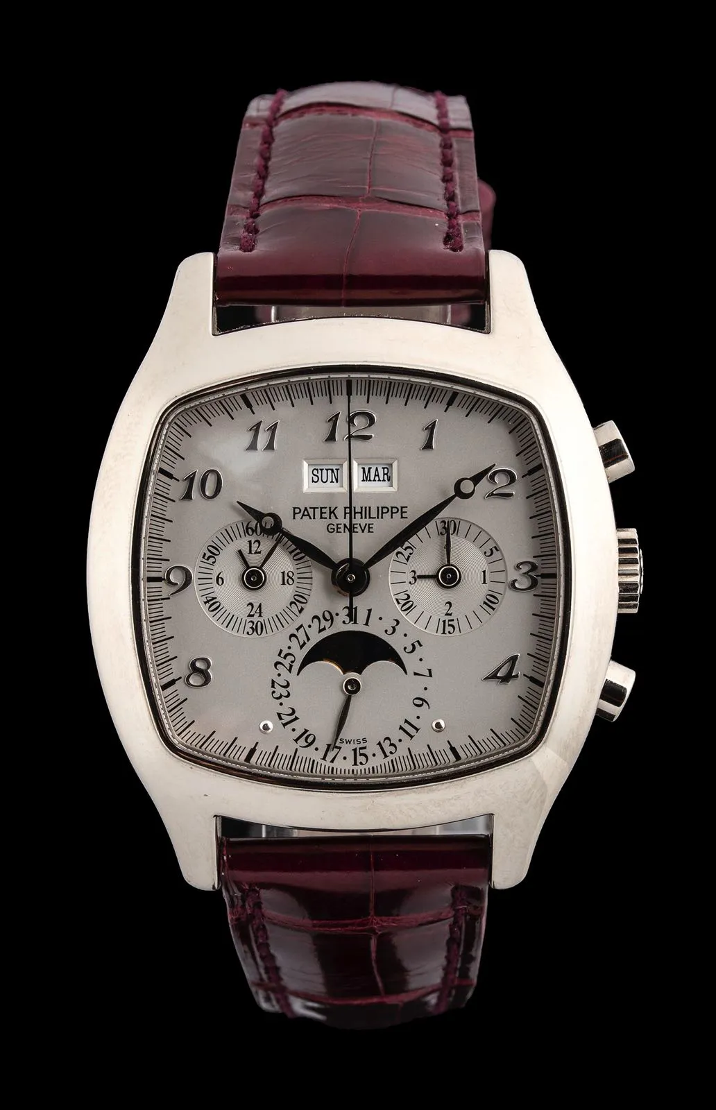 Patek Philippe Perpetual Calendar Chronograph 5020 37mm White gold Silver