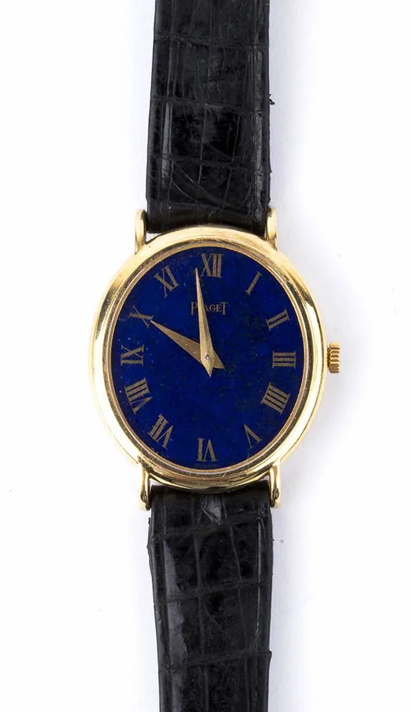 Piaget 9822 24mm Yellow gold Blue