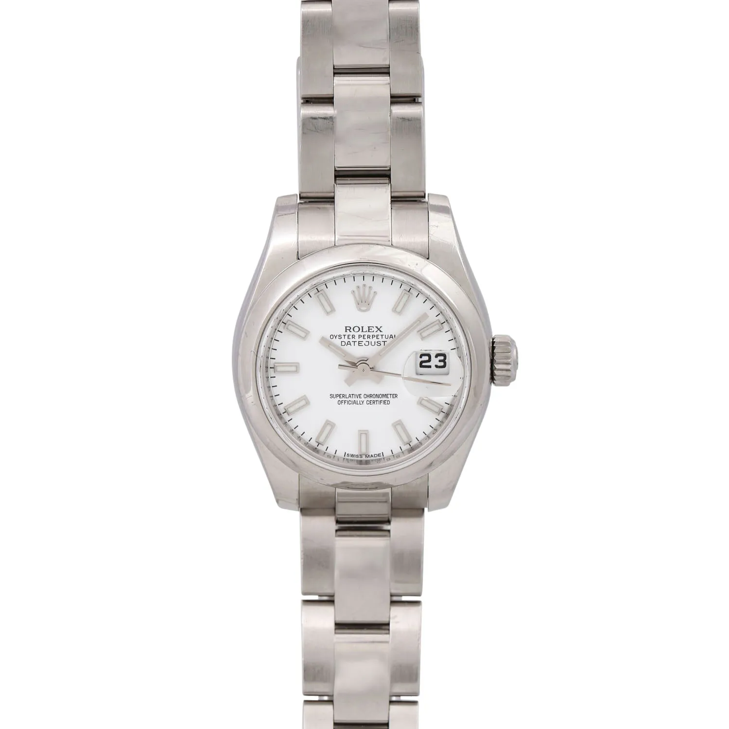 Rolex Lady-Datejust 179160 26mm Stainless steel White