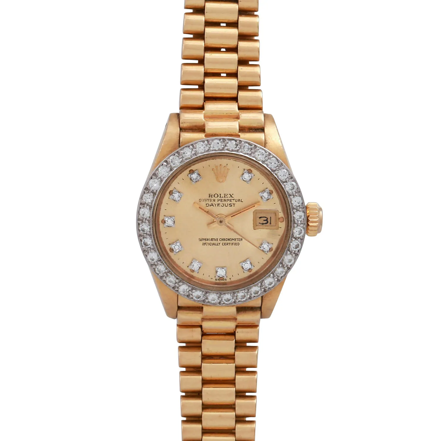 Rolex Lady-Datejust 6913 Yellow gold Champagne