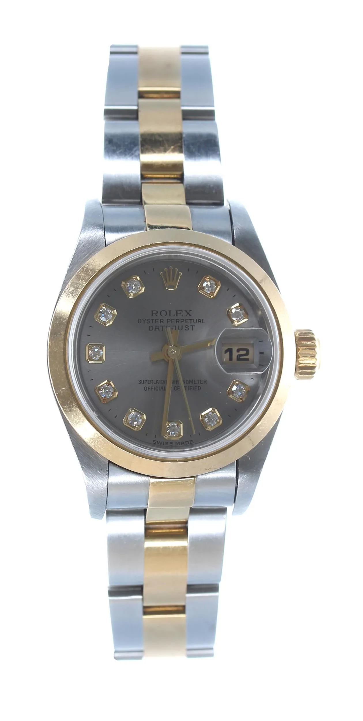 Rolex Lady-Datejust 79163 26mm Yellow gold and stainless steel Gray