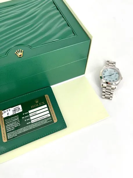 Rolex Day-Date II 218206 41mm Platinum Blue 1