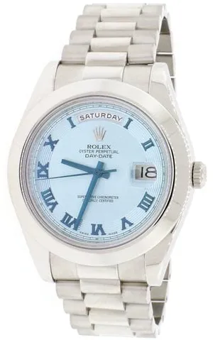 Rolex Day-Date II 218206 41mm Platinum Blue