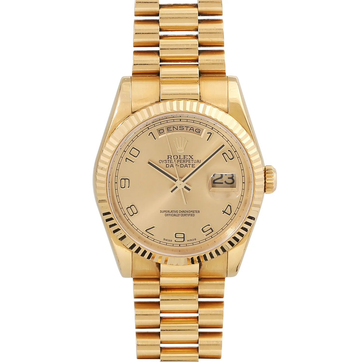 Rolex Day-Date 36 118238 Yellow gold Champagne