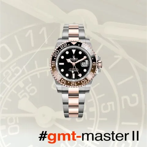 Rolex GMT-Master II 126711CHNR 40mm Yellow gold and Stainless steel Black