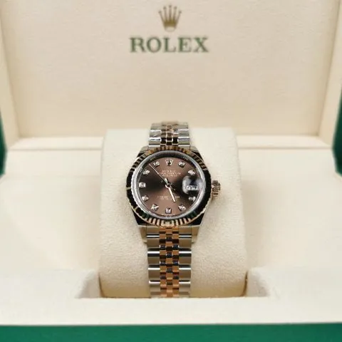 Rolex Lady-Datejust 279171 28mm Yellow gold and Stainless steel Brown