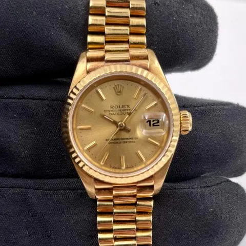 Rolex Lady-Datejust 69178 26mm Yellow gold Champagne