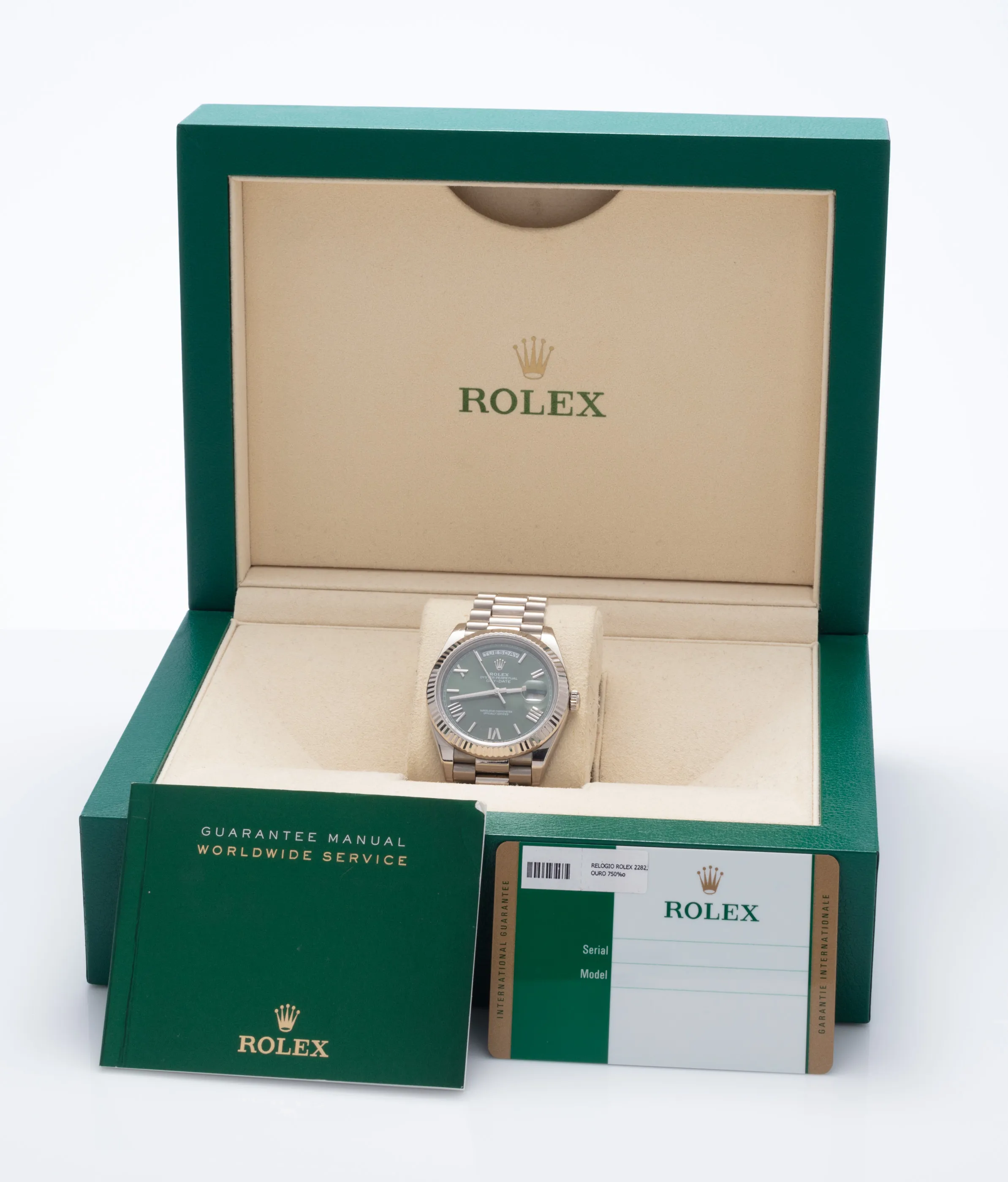 Rolex Day-Date 40 228239 40mm White gold Green 1