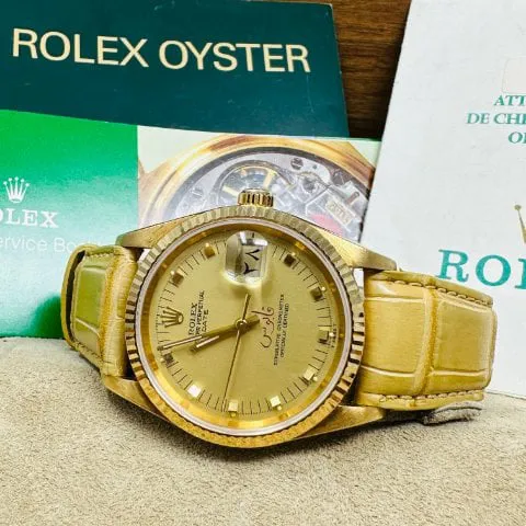 Rolex Oyster Perpetual Date 15238 34mm Yellow gold Champagne