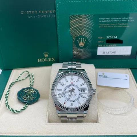 Rolex Sky-Dweller 326934 42mm Stainless steel White