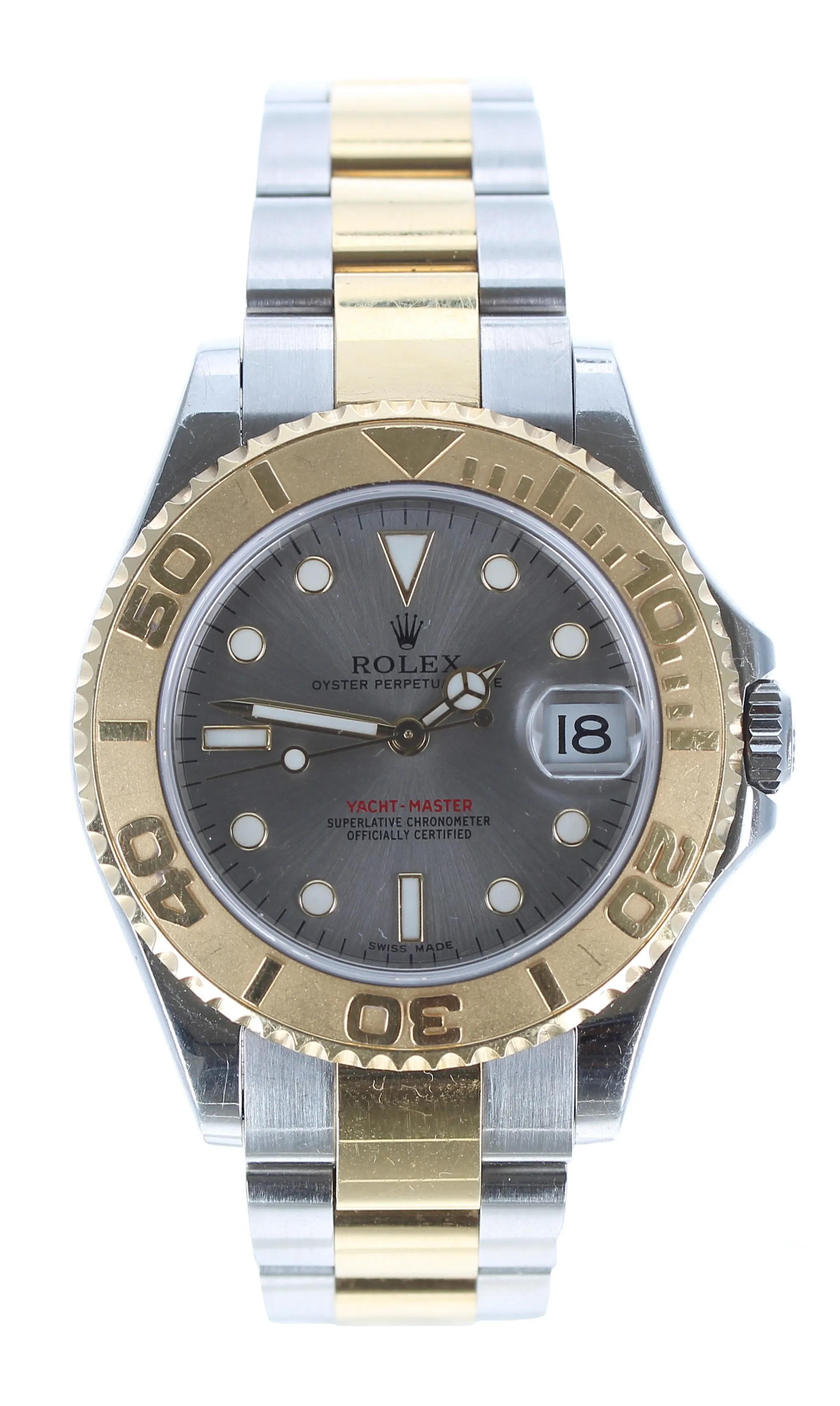 Rolex Yacht-Master 168623 37mm Yellow gold and Stainless steel Gray