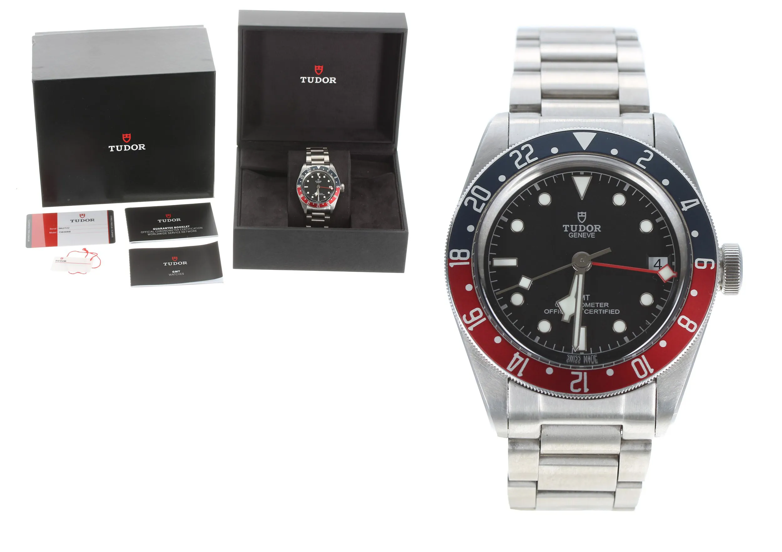 Tudor Black Bay GMT 79830RB 41mm Stainless steel Black