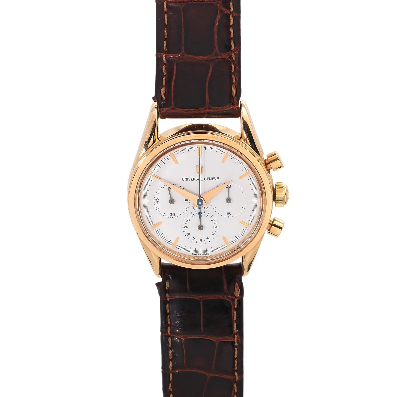 Universal Genève Compax 484.440 34mm Yellow gold White