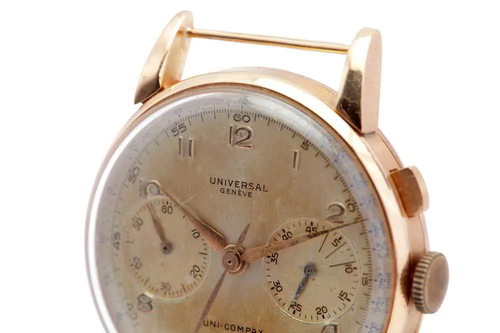 Universal Genève Uni-Compax 37mm Rose gold Silver 1