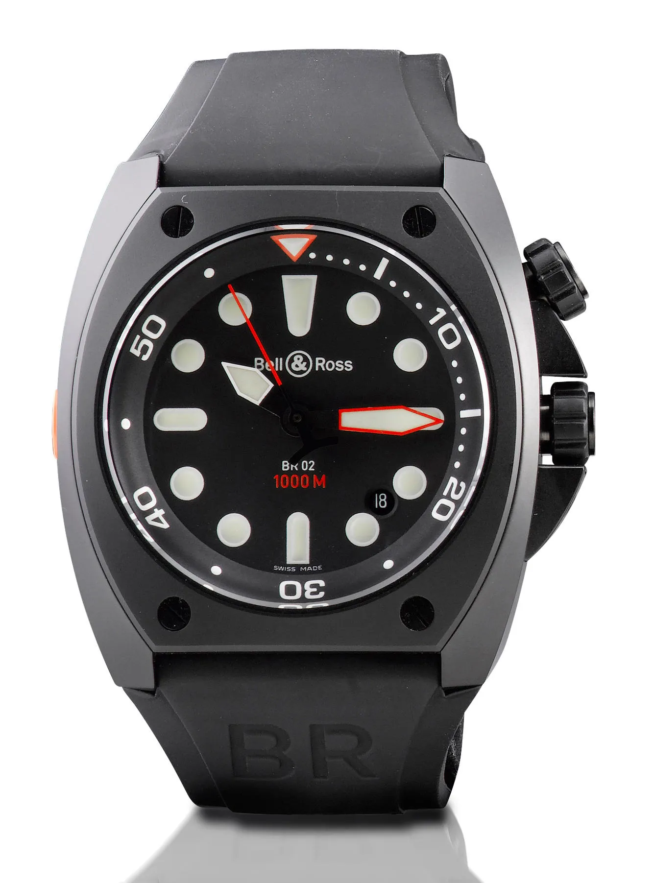 Bell & Ross 44mm Stainless steel Black