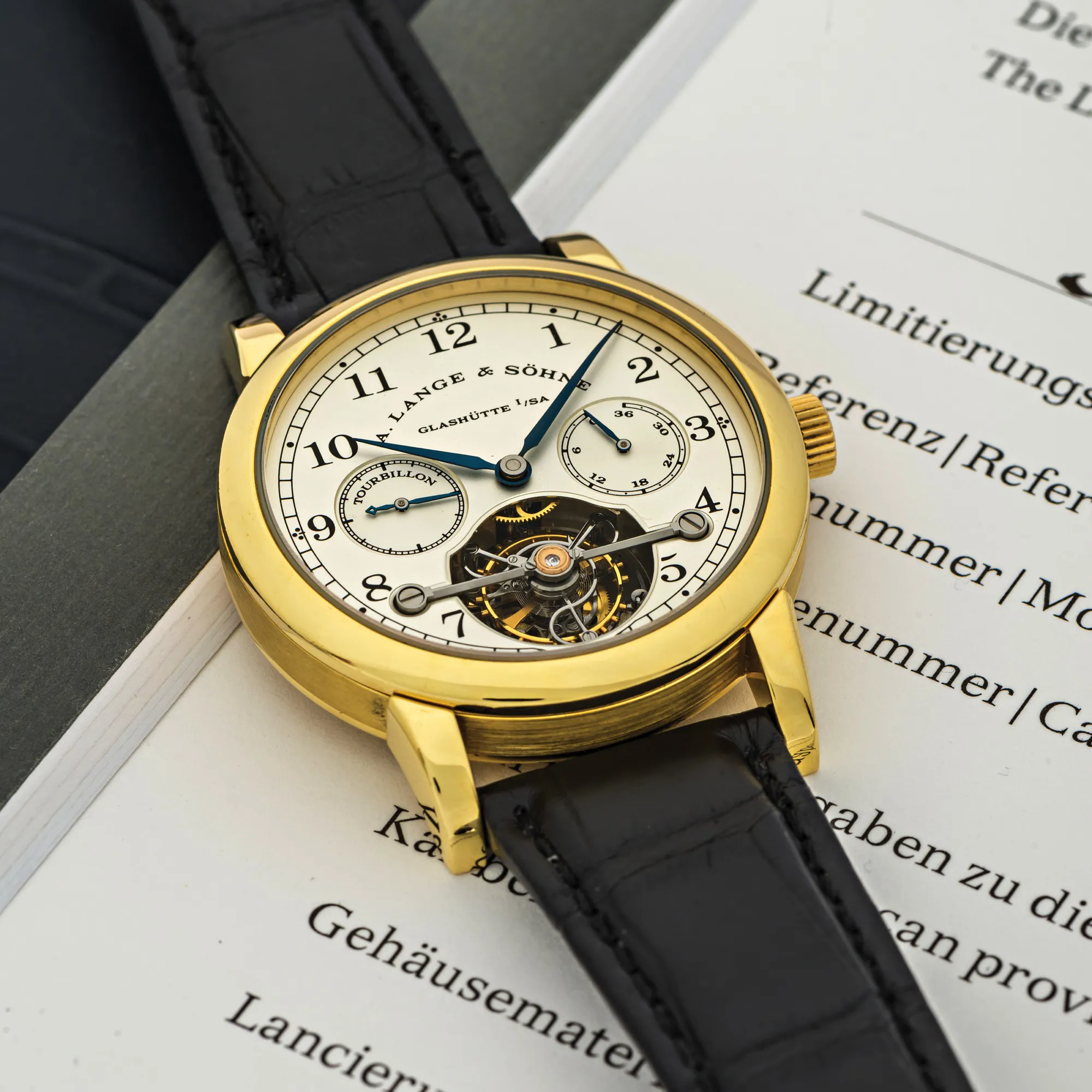 A. Lange & Söhne 701.001 38mm Yellow gold Silver