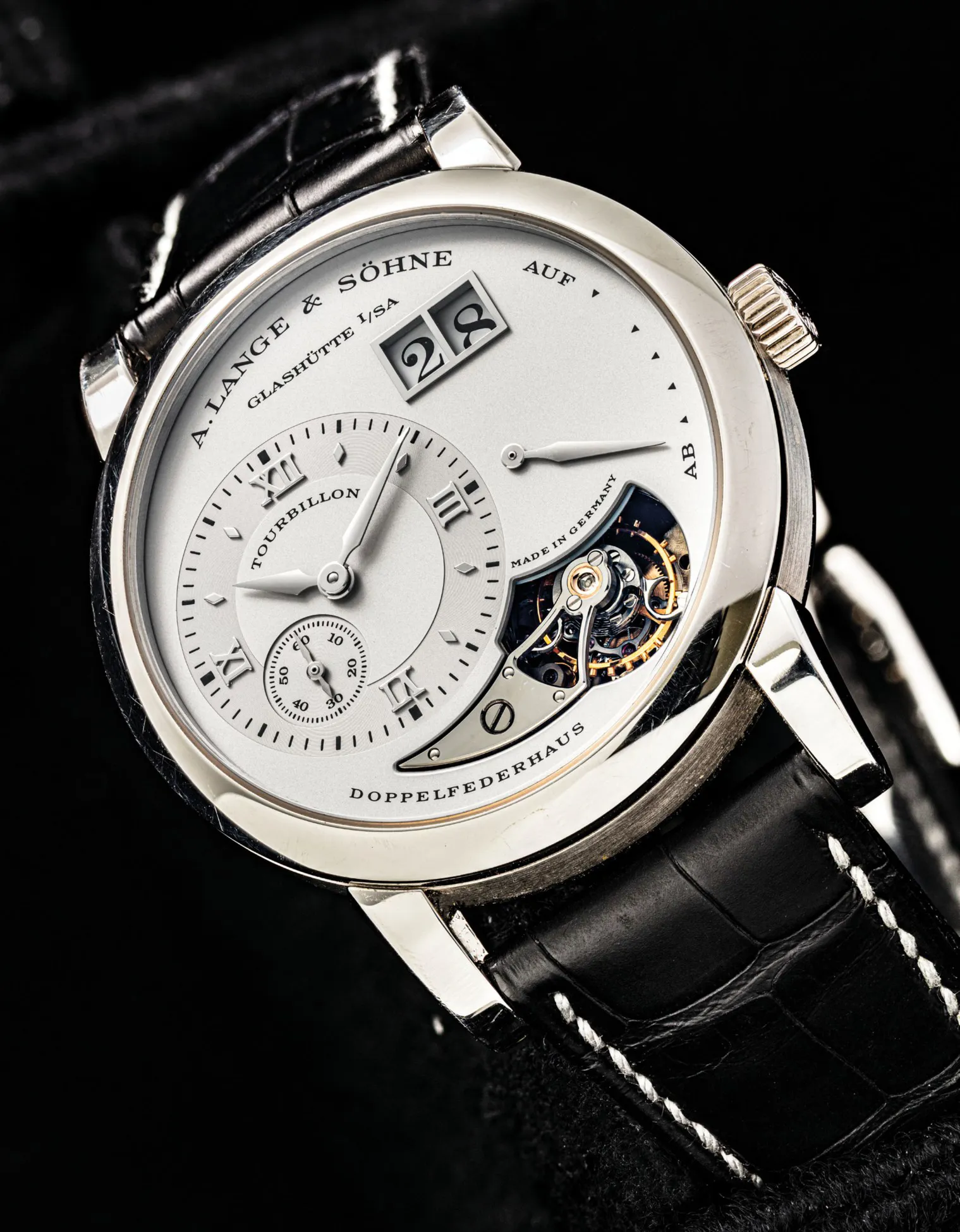 A. Lange & Söhne 704.025 38.5mm Platinum Silver