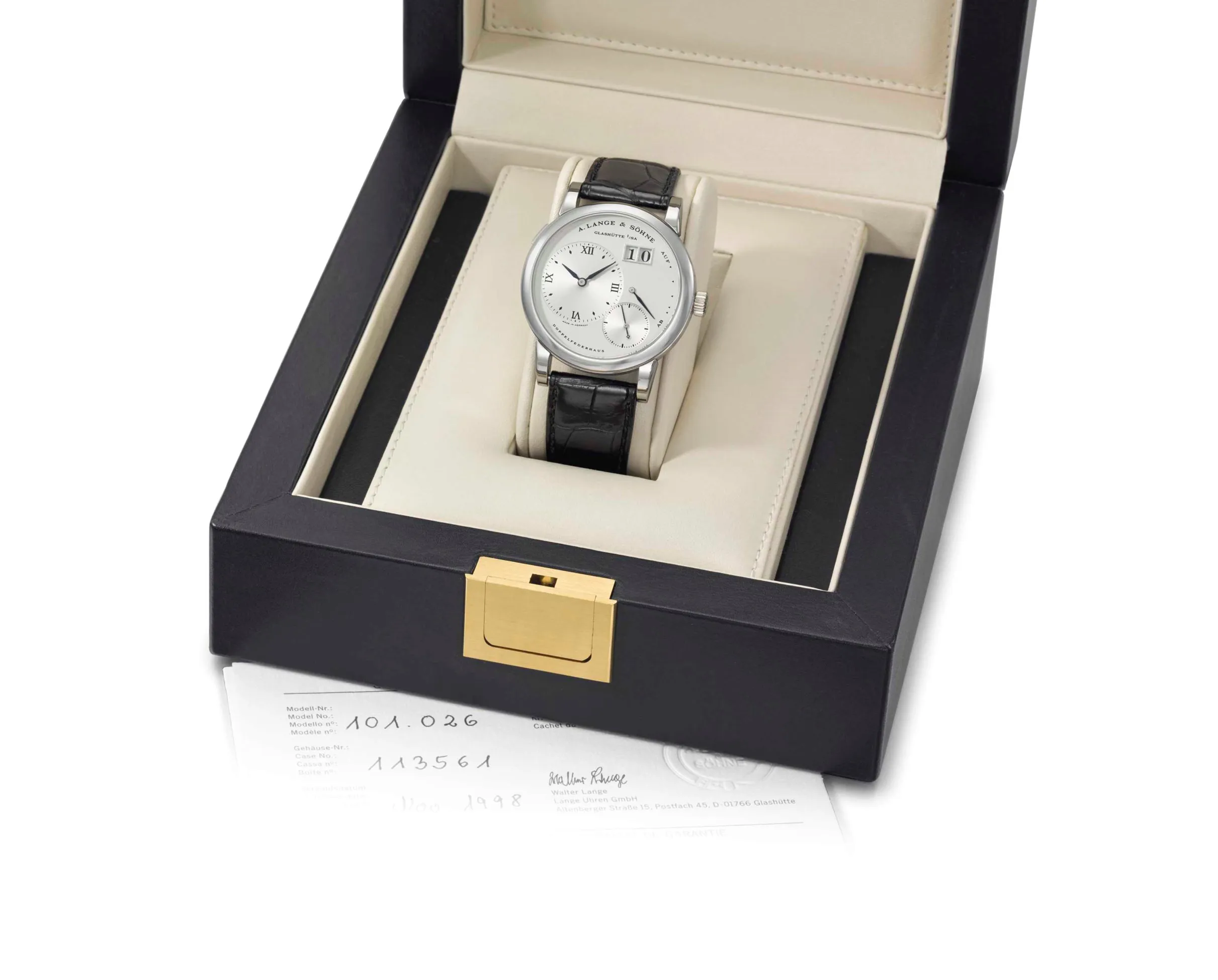 A. Lange & Söhne Lange 1 101.026 38.5mm Stainless steel White