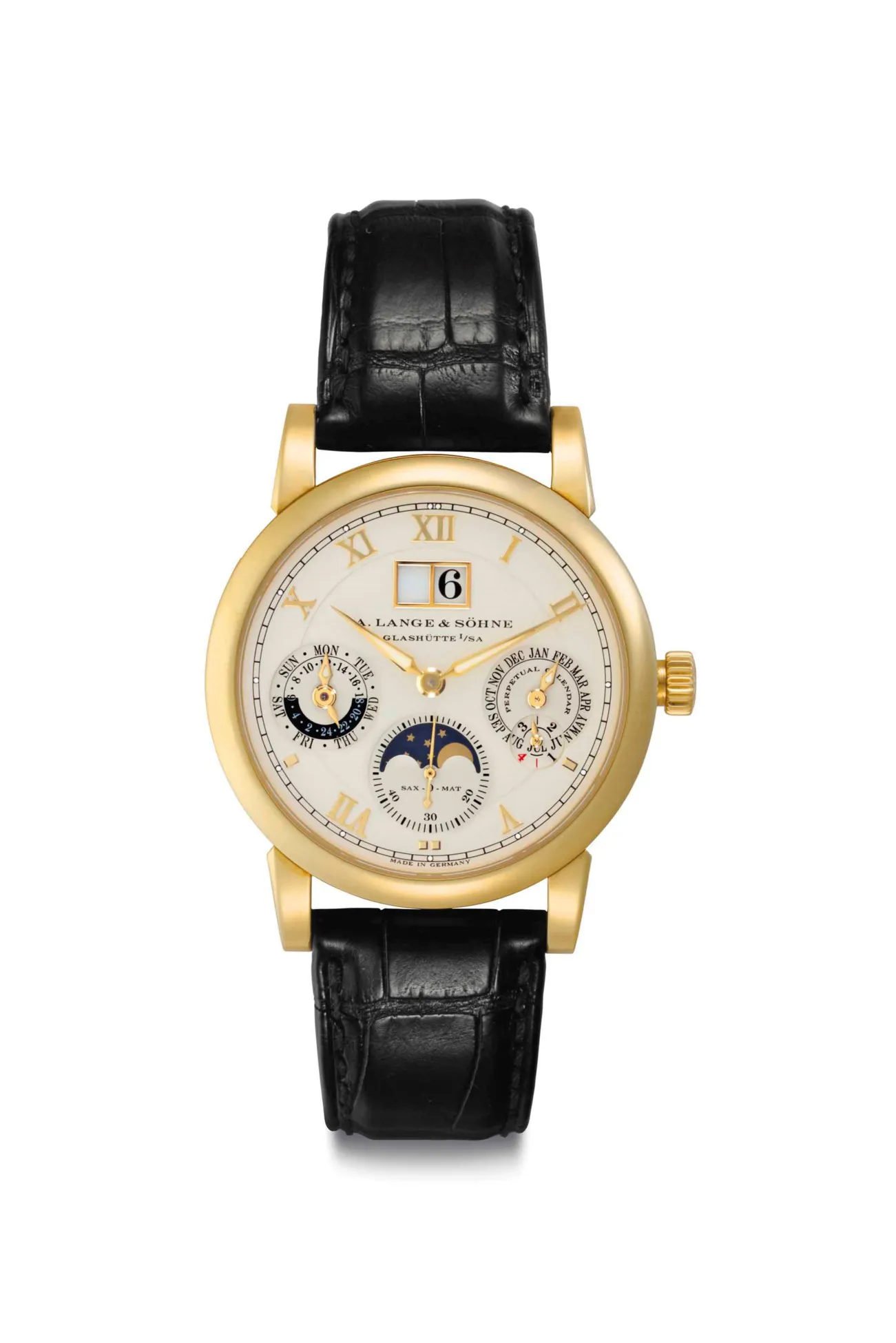 A. Lange & Söhne Langematik Perpetual 310.021FE 38mm Yellow gold Silvered