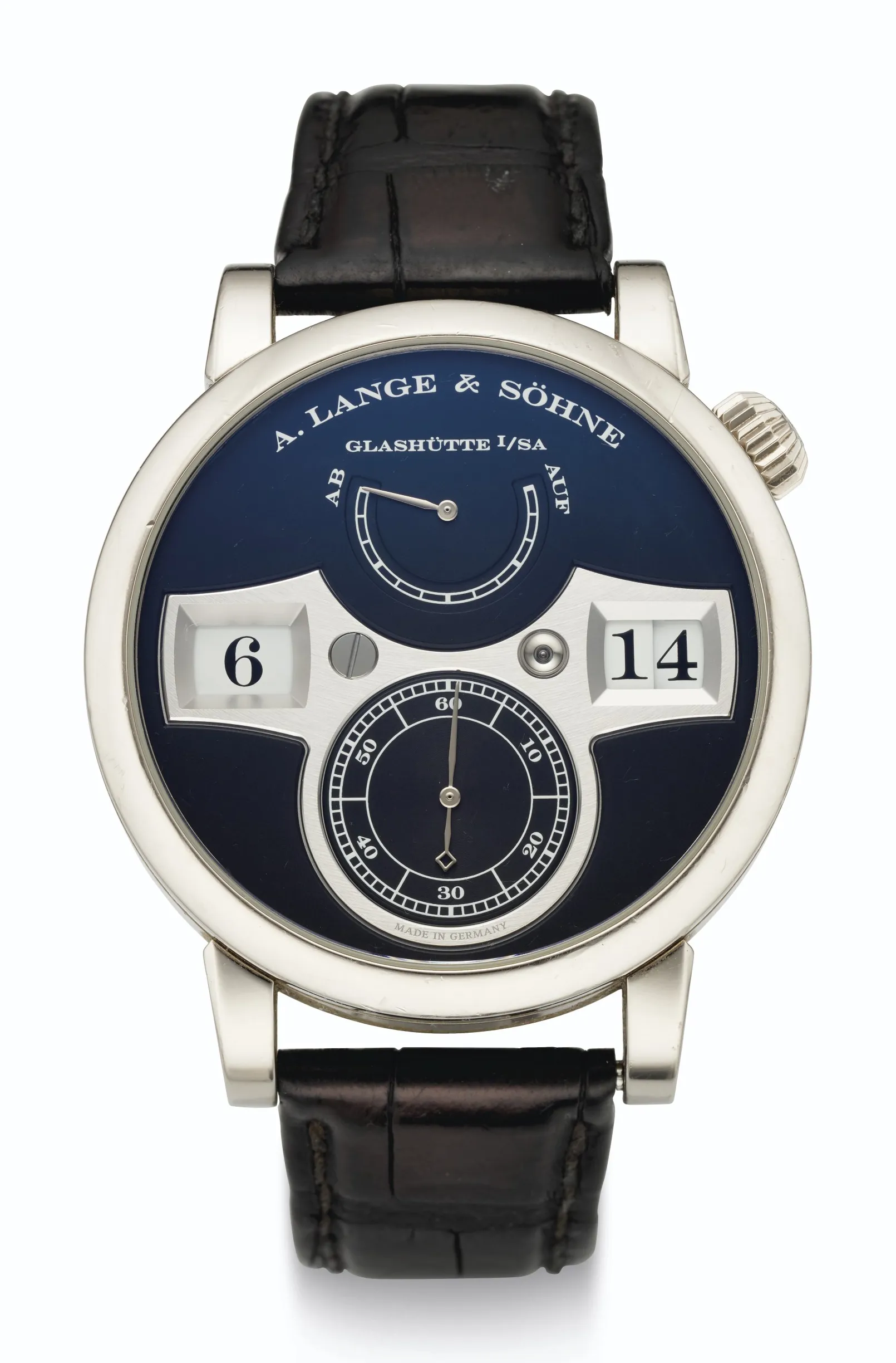 A. Lange & Söhne Lange Zeitwerk 140.029 42mm White gold Black