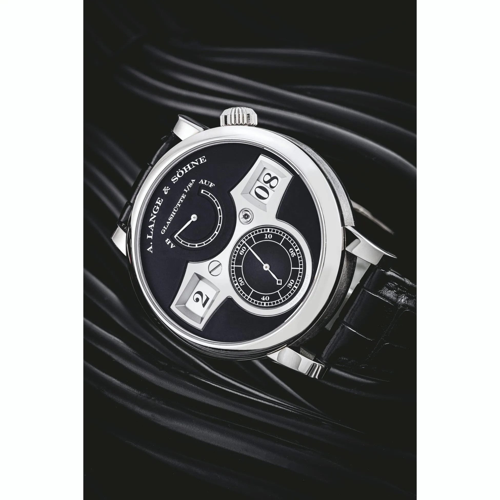 A. Lange & Söhne Lange Zeitwerk 140.029 42mm White gold Black